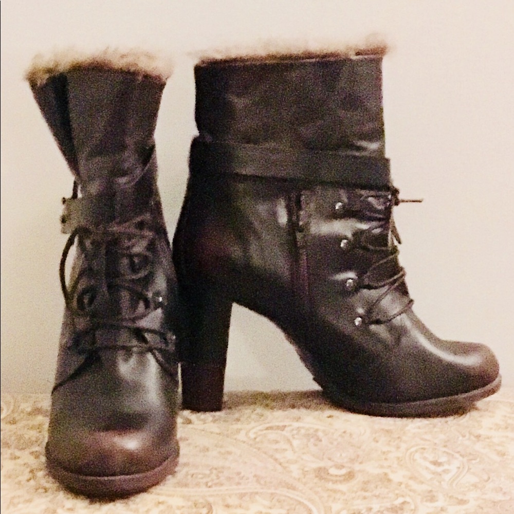 Bronx Dark Brown Leather Boots 10